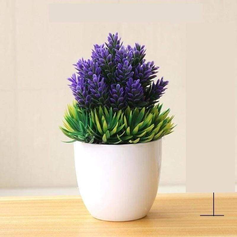Bonsai Pot Plants Artificial - Songzhen Purple - home decor