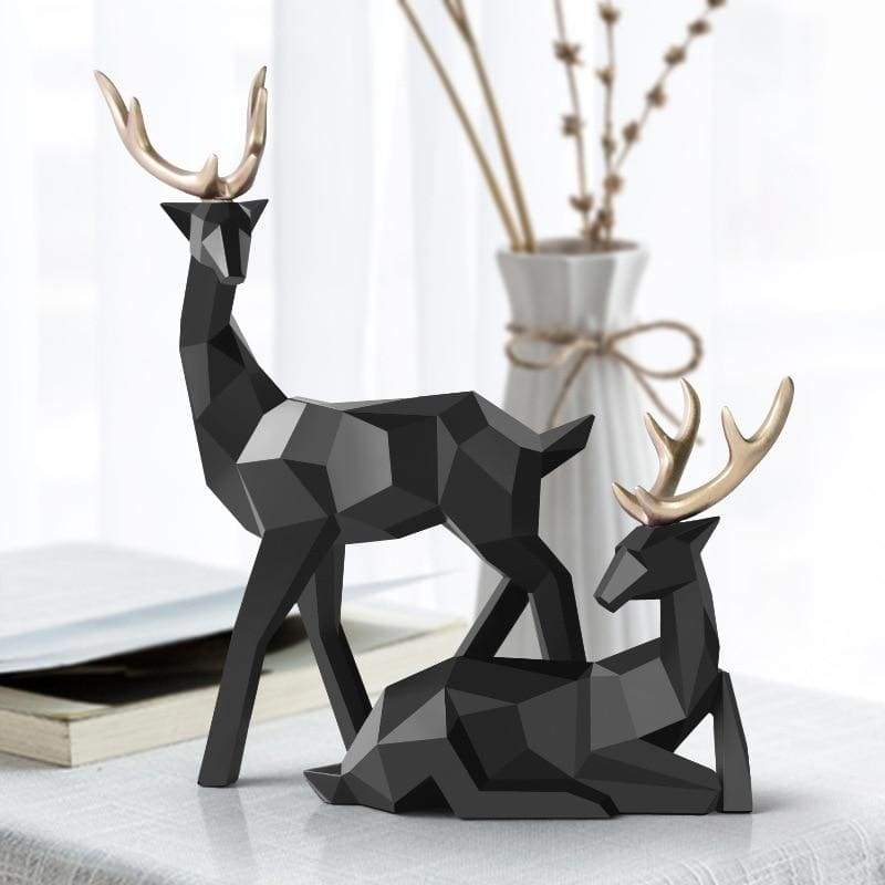 Deer Sculpture - Black - Home Decor 3