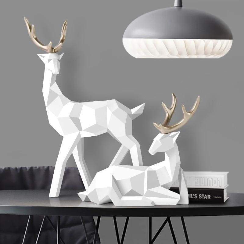 Deer Sculpture - White - Home Decor 3