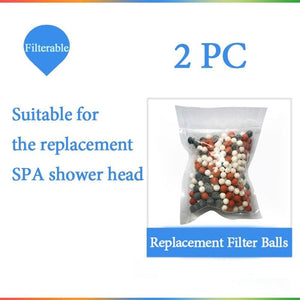 Ionic Filter Shower Head - 2 Begs filter balls / 3 inch