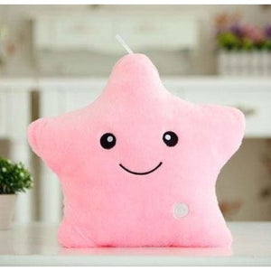 Luminous LED Star Pillow - Pink - Plush Pillows