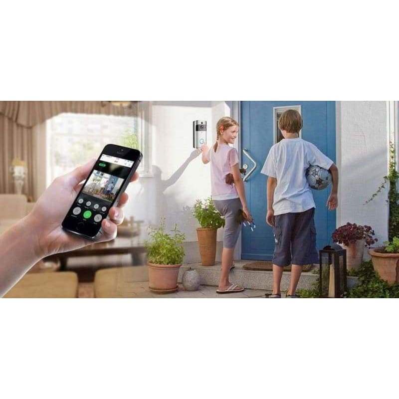 Smart Wifi Camera Doorbell - Grey - Video Intercom