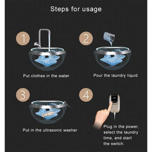 Ultrasonic Jewelry Laundry Pocket Cleaner - electronic