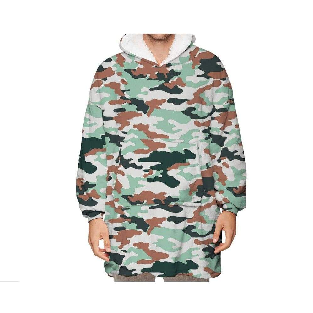 Wearable Hooded Blankets Pullover - camouflage / Kids