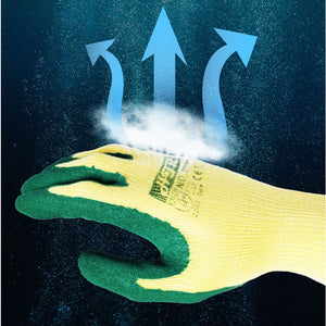 12 pairs korean latex coated work gloves – waterproof