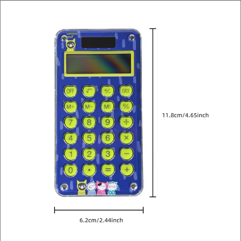 18 digit big display solar wallet calculator