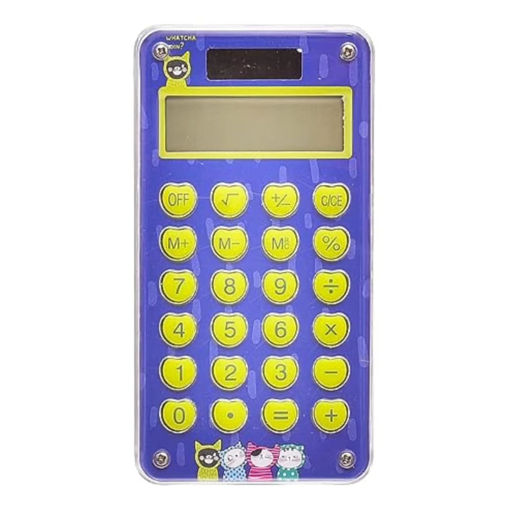 18 digit big display solar wallet calculator