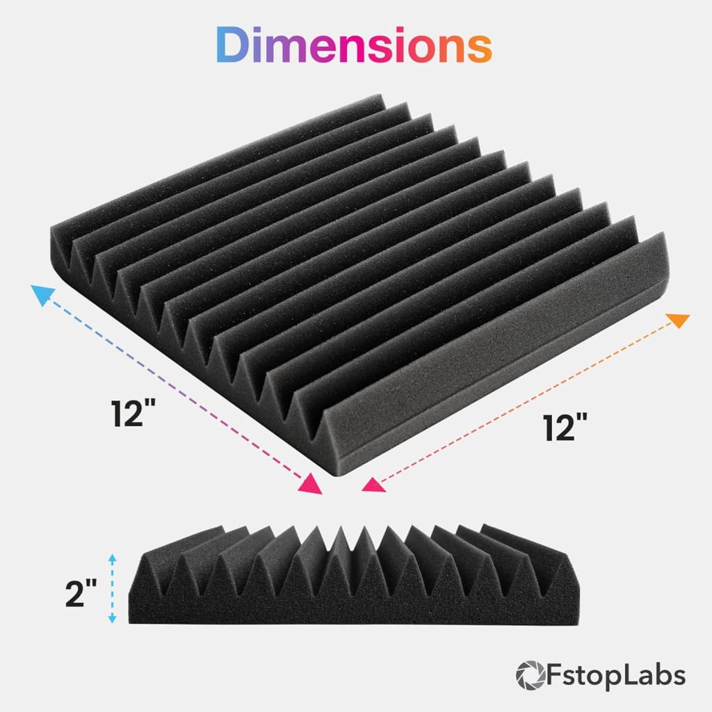 2-inch acoustic foam panels – soundproofing wall & ceiling