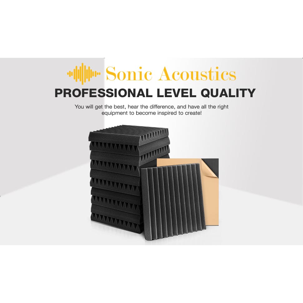 2-inch acoustic foam panels – soundproofing wall & ceiling