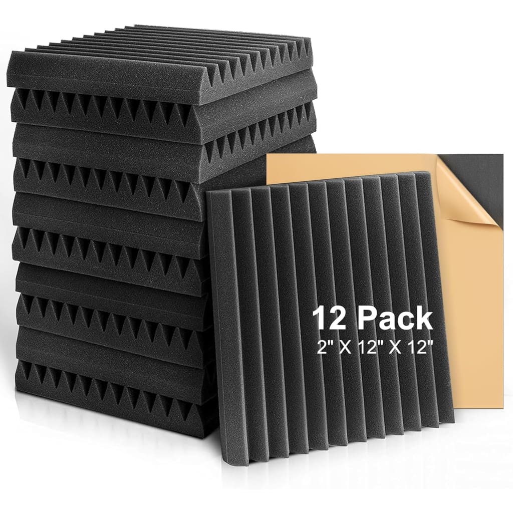 2-inch acoustic foam panels – soundproofing wall & ceiling