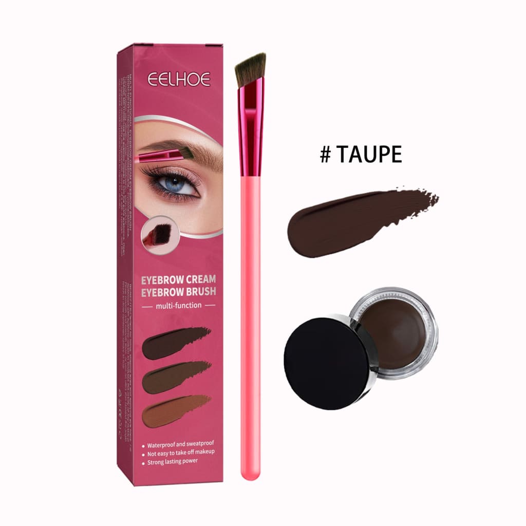 3-in-1 eyebrow brush set with waterproof cream –