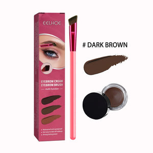 3-in-1 eyebrow brush set with waterproof cream –