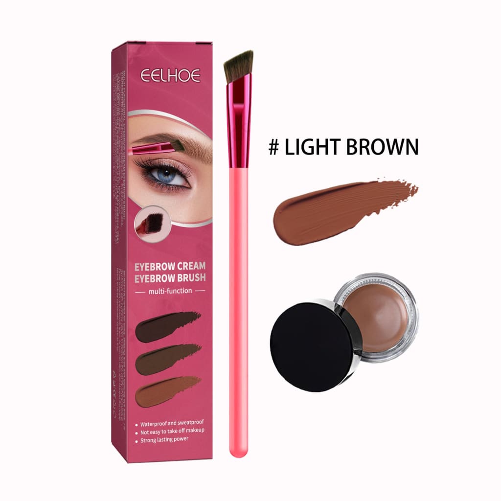3-in-1 eyebrow brush set with waterproof cream –