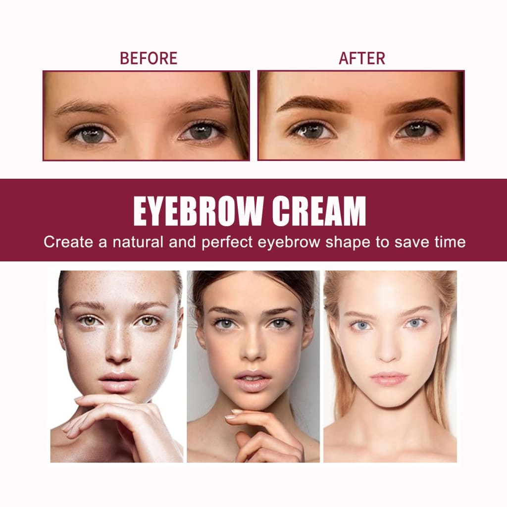 3-in-1 eyebrow brush set with waterproof cream –