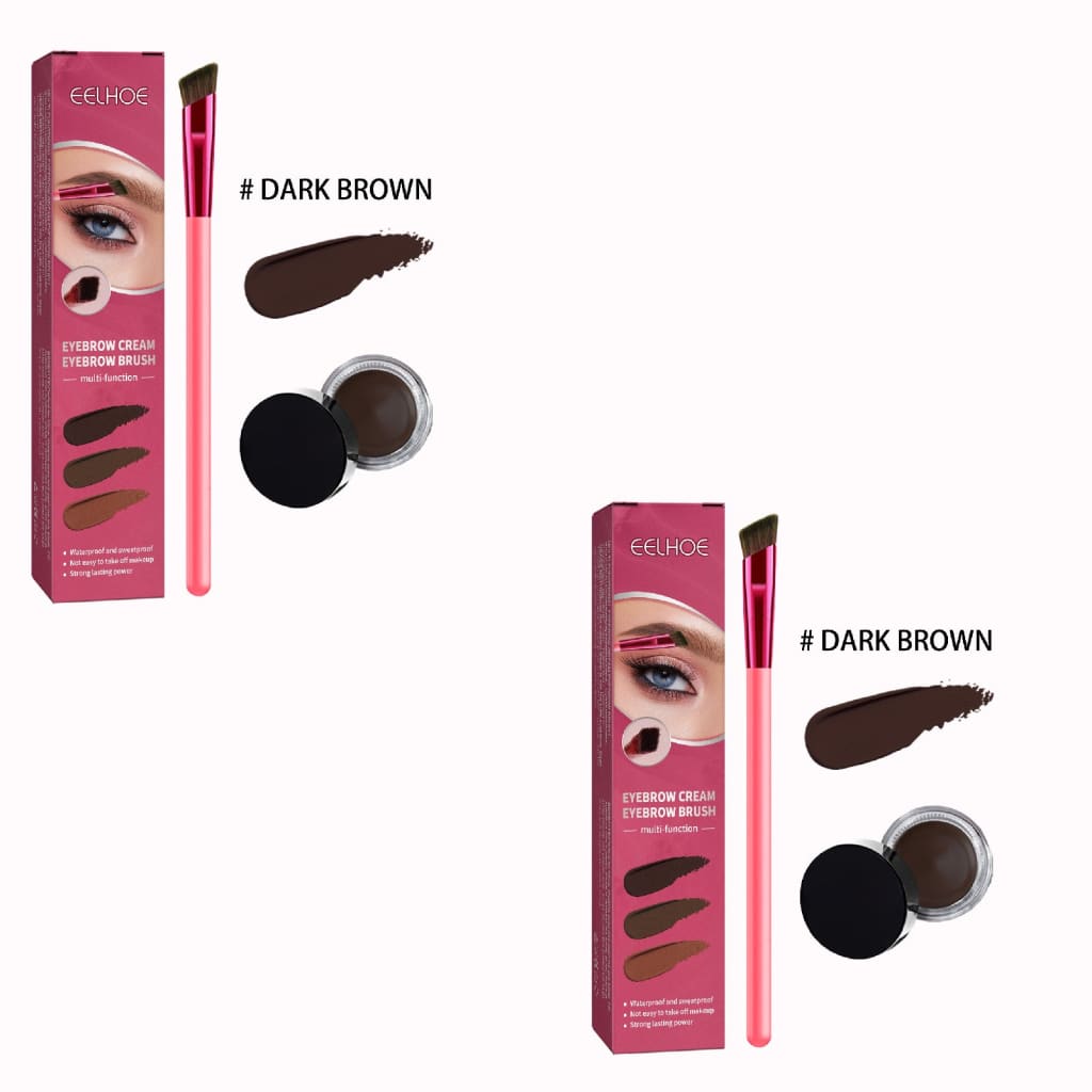 3-in-1 eyebrow brush set with waterproof cream –