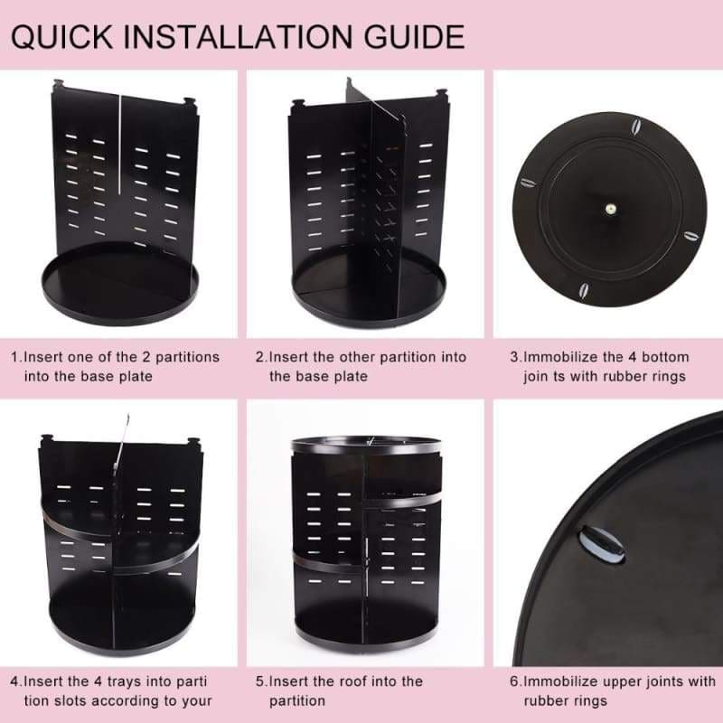 360 degree makeup organizer - bathroom accessories