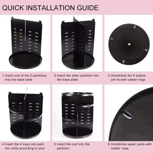 360 degree makeup organizer - bathroom accessories