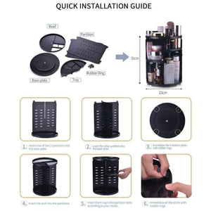360 degree makeup organizer - bathroom accessories
