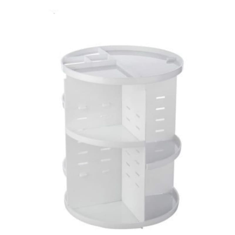 360 degree makeup organizer - white - bathroom accessories