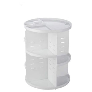 360 degree makeup organizer - white - bathroom accessories