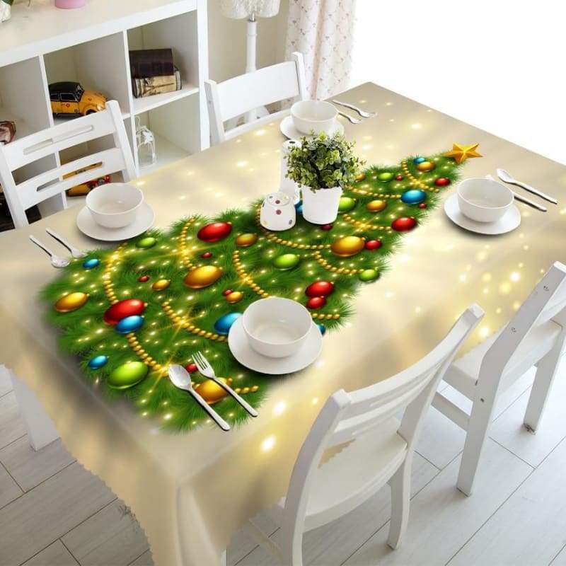 3d christmas tablecloth just for you - decoration