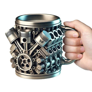 3d engine design coffee mug ☕ | stainless steel & resin car