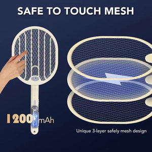 4000v electric fly zapper – 2-in-1 rechargeable bug killer