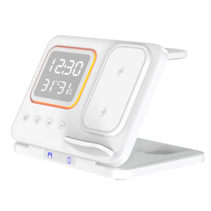 5-in-1 fast charging wireless phone stand ⚡ with led clock
