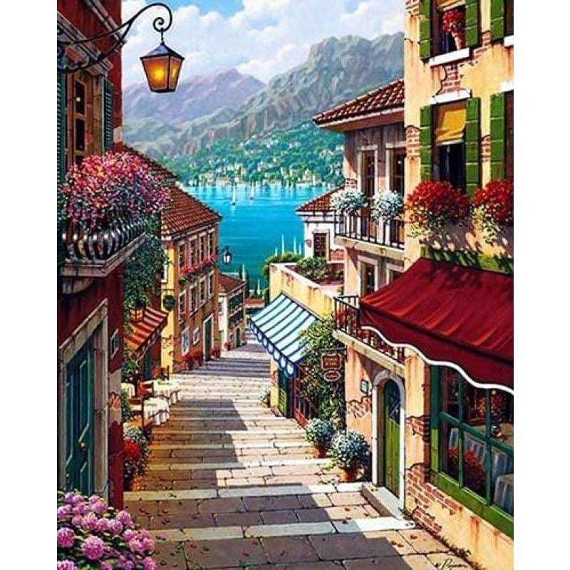 Acrylic canvas painting - 40cmx50cm / 10 - & calligraphy