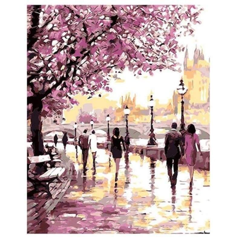 Acrylic canvas painting - 40cmx50cm / 6 - & calligraphy