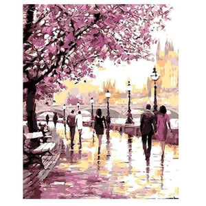 Acrylic canvas painting - 40cmx50cm / 6 - & calligraphy