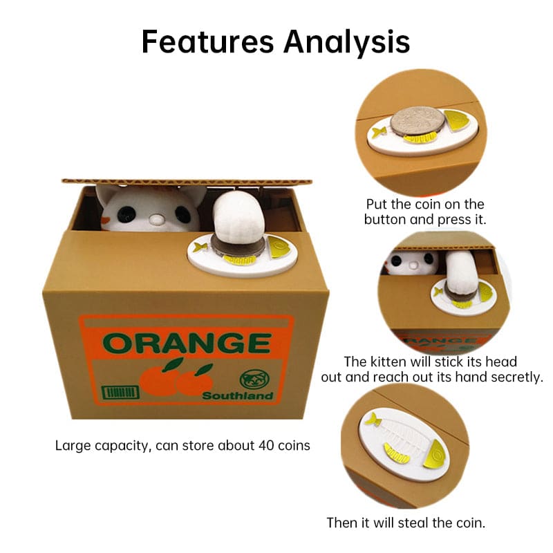 Automated panda/cat coin bank 🐾 | electronic money saving