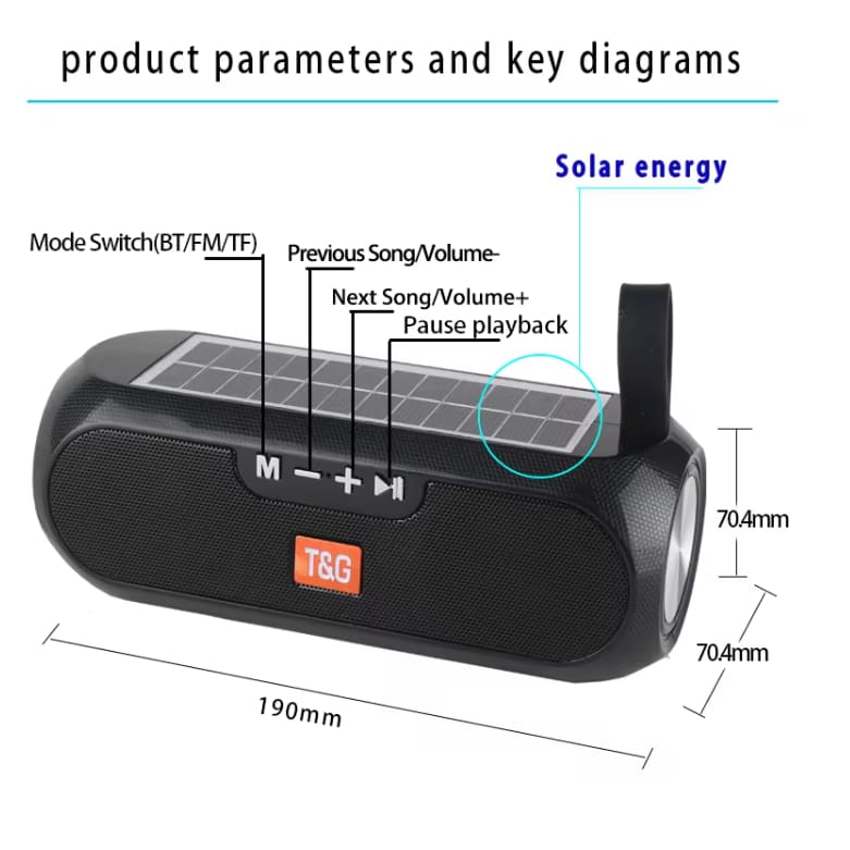 Bluetooth 5.0 waterproof wireless speaker – portable