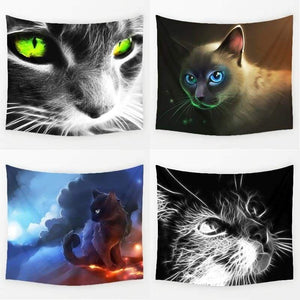 Cat lovers wall tapestries - tapestry