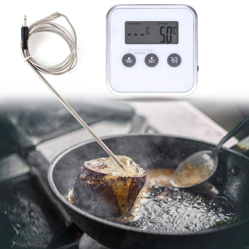 Digital instant meat thermometer - white