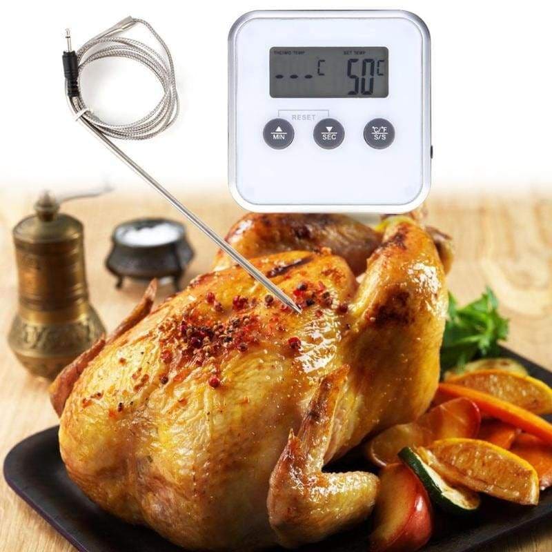 Digital instant meat thermometer - white