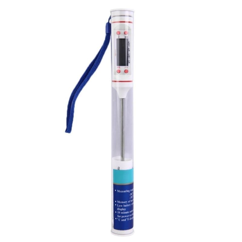 Digital kitchen thermometer for bbq - white - temperature