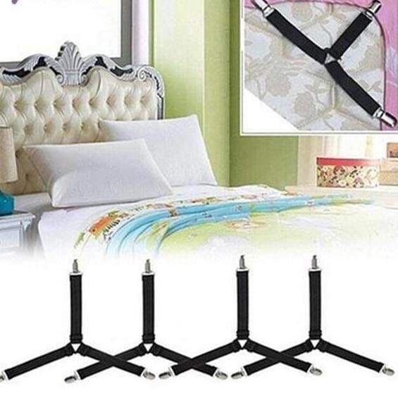 Elastic bed sheet grippers holder - black - sheet holders