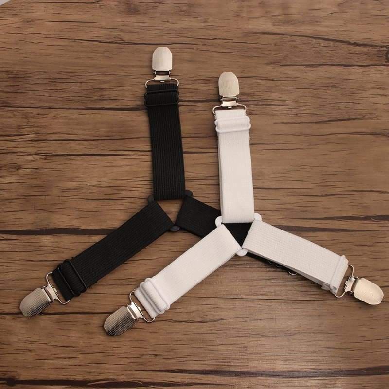 Elastic bed sheet grippers holder - white - sheet holders