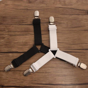 Elastic bed sheet grippers holder - white - sheet holders