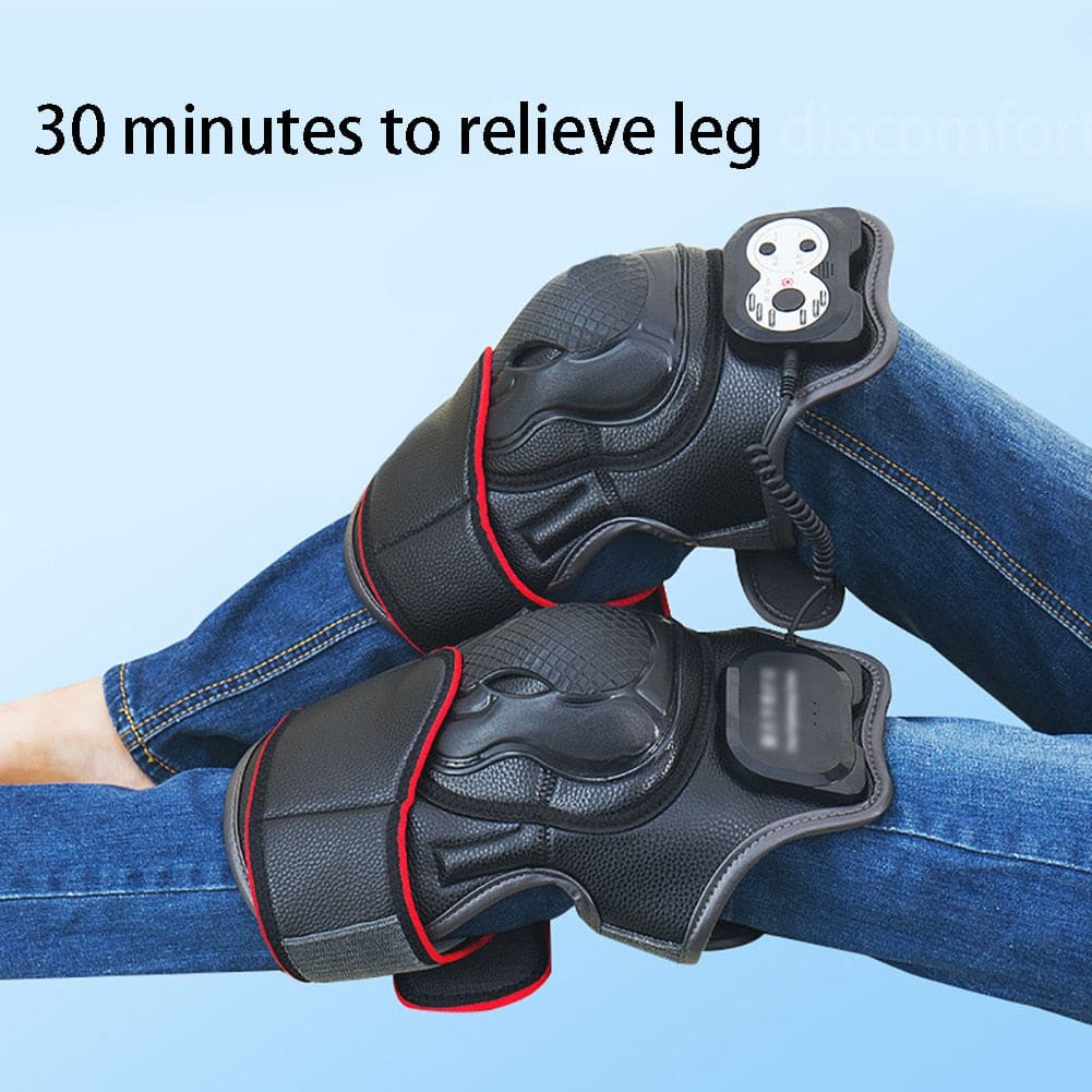 Electric heated knee massager wrap with vibration & asiatic