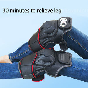 Electric heated knee massager wrap with vibration & asiatic