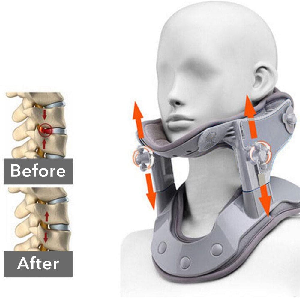 Heated neck cervical traction device – adjustable posture