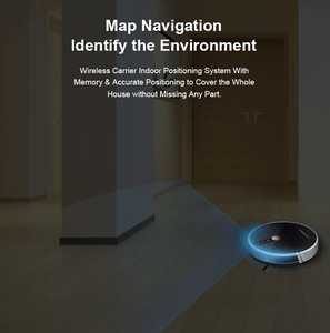 Intelligent mopping robot - black - smart home cleaning