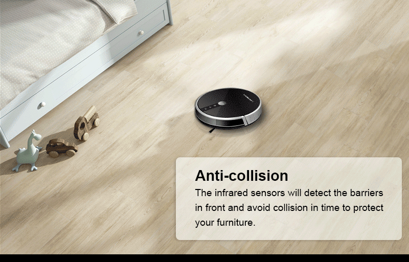 Intelligent mopping robot - black - smart home cleaning