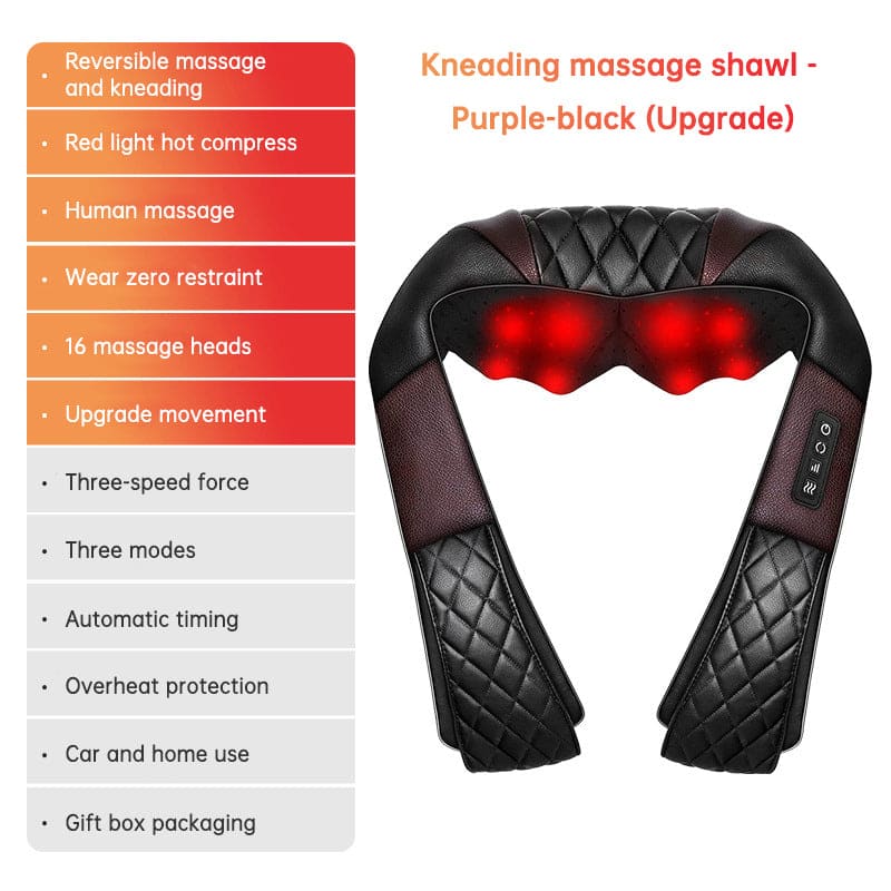 🔥 kneading massage shawl – electric cervical back ; waist