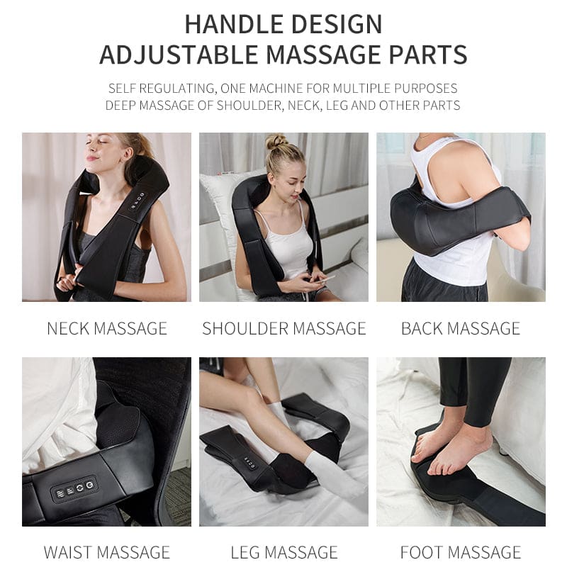 🔥 kneading massage shawl – electric cervical back ; waist