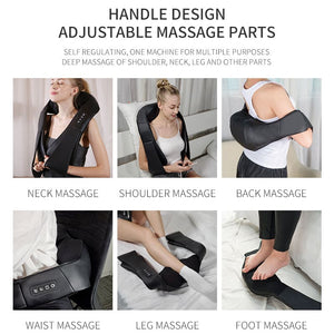 🔥 kneading massage shawl – electric cervical back ; waist