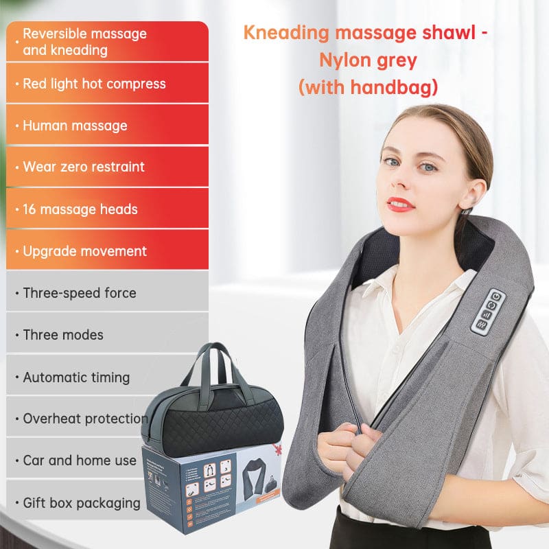 🔥 kneading massage shawl – electric cervical back ; waist