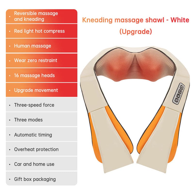 🔥 kneading massage shawl – electric cervical back ; waist